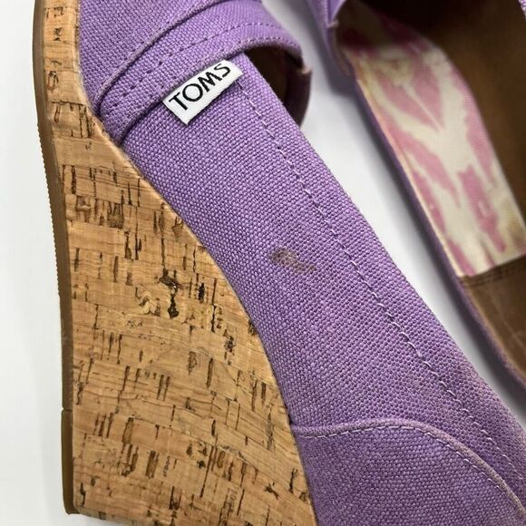 Toms Purple Orchid Wedge Hemp Sandals Sz 9.5 Open Toe - Picture 8 of 12